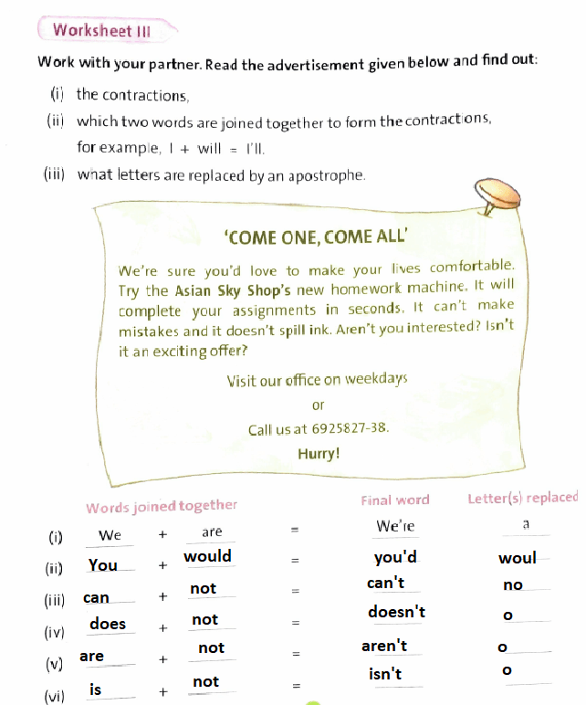 worksheet 3 apostrophe question and answers