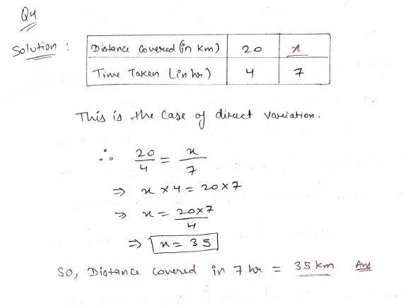 Chapter 4 | Worksheet 1 Direct And Inverse Variation | Class-8 DAV Secondary Mathematics