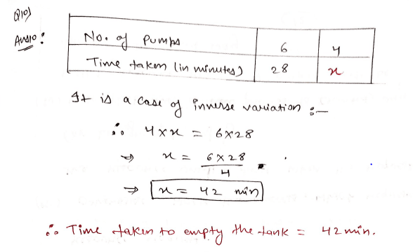 Chapter 4 | Worksheet 2 Direct And Inverse Variation | Class-8 DAV Secondary Mathematics