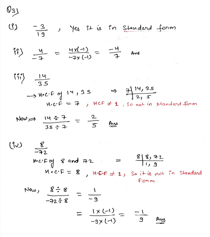 Chapter 1 | Rational Numbers | Class-7 DAV Secondary Mathematics