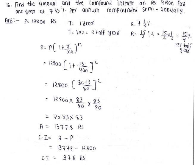 Chapter 6 | Compound Interest | Class-8 DAV Secondary Mathematics
