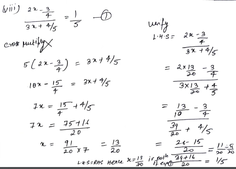 Chapter 9 | Linear Equations In One Variable | Class-8 DAV Secondary Mathematics