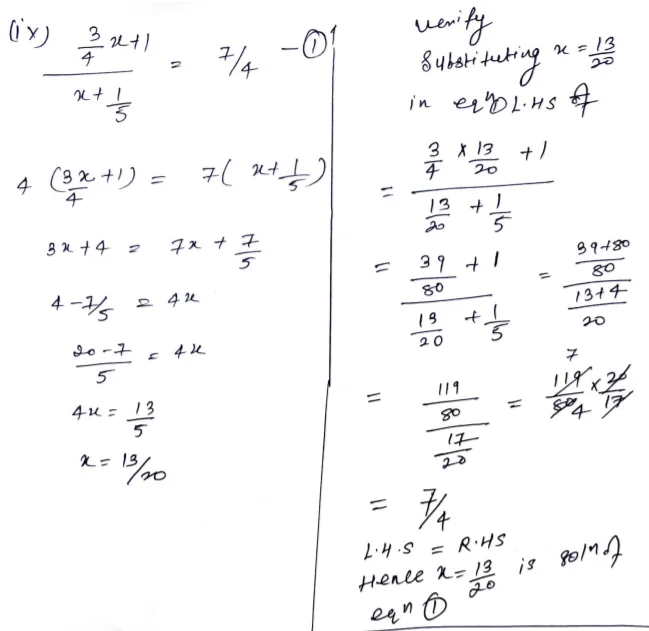 Chapter 9 | Linear Equations In One Variable | Class-8 DAV Secondary Mathematics