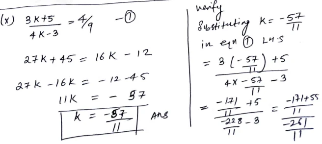 Chapter 9 | Linear Equations In One Variable | Class-8 DAV Secondary Mathematics