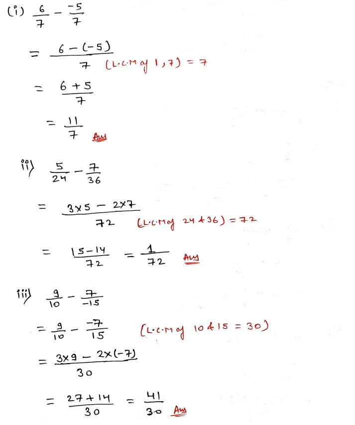 Chapter 2 | Operations On Rational Numbers | Class-7 DAV Secondary Mathematics