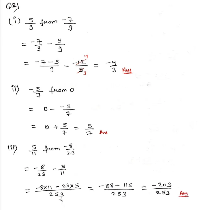 Chapter 2 | Operations On Rational Numbers | Class-7 DAV Secondary Mathematics