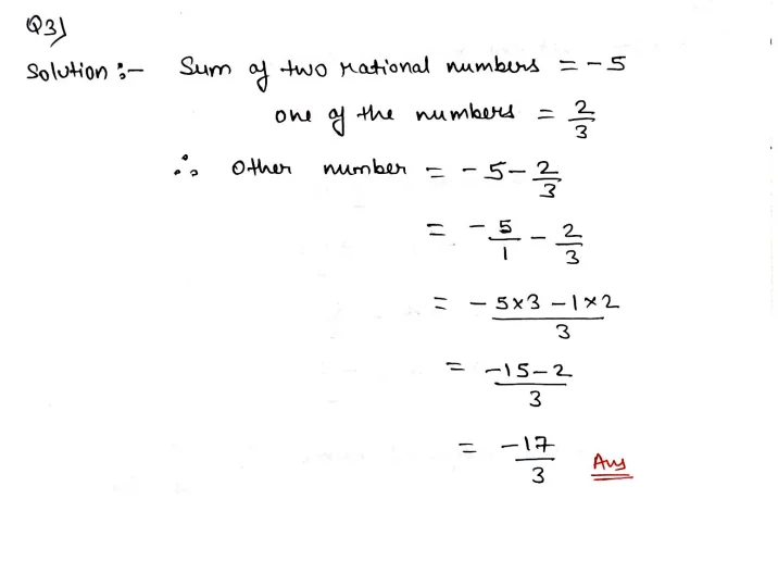 Chapter 2 | Operations On Rational Numbers | Class-7 DAV Secondary Mathematics