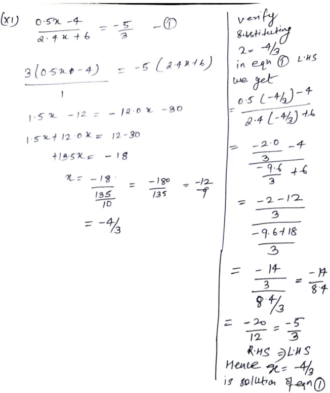 Chapter 9 | Linear Equations In One Variable | Class-8 DAV Secondary Mathematics