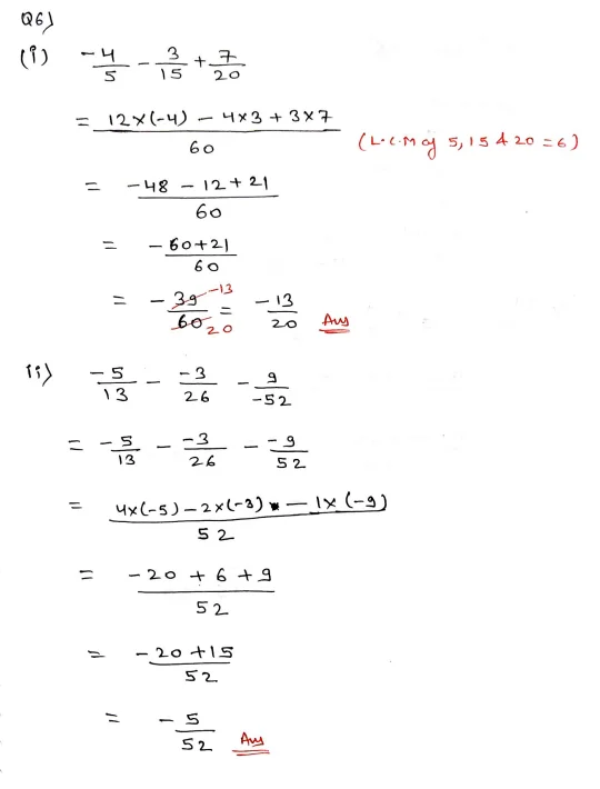 Chapter 2 | Operations On Rational Numbers | Class-7 DAV Secondary Mathematics