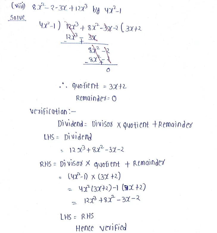 Chapter 8 | Polynomials | Class-8 DAV Secondary Mathematics