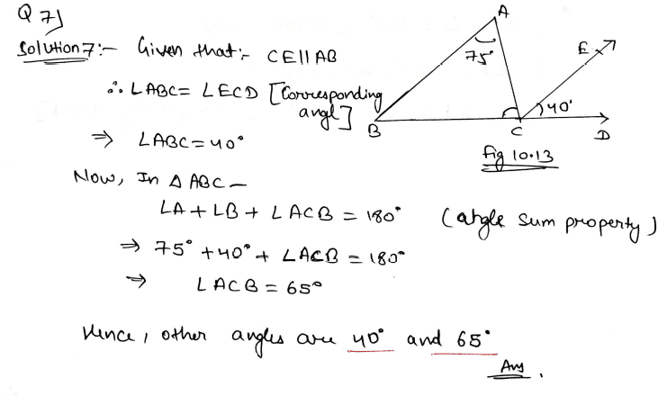 Chapter 10 | Parallel Lines | Class-8 DAV Secondary Mathematics