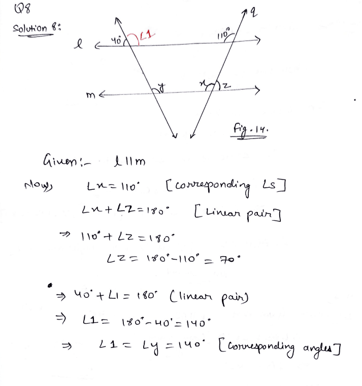 Chapter 10 | Parallel Lines | Class-8 DAV Secondary Mathematics