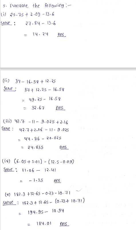 Chapter 3| Rational Numbers as Decimals | Class-7 DAV Secondary Mathematics