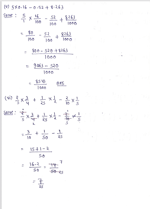 Chapter 3| Rational Numbers as Decimals | Class-7 DAV Secondary Mathematics