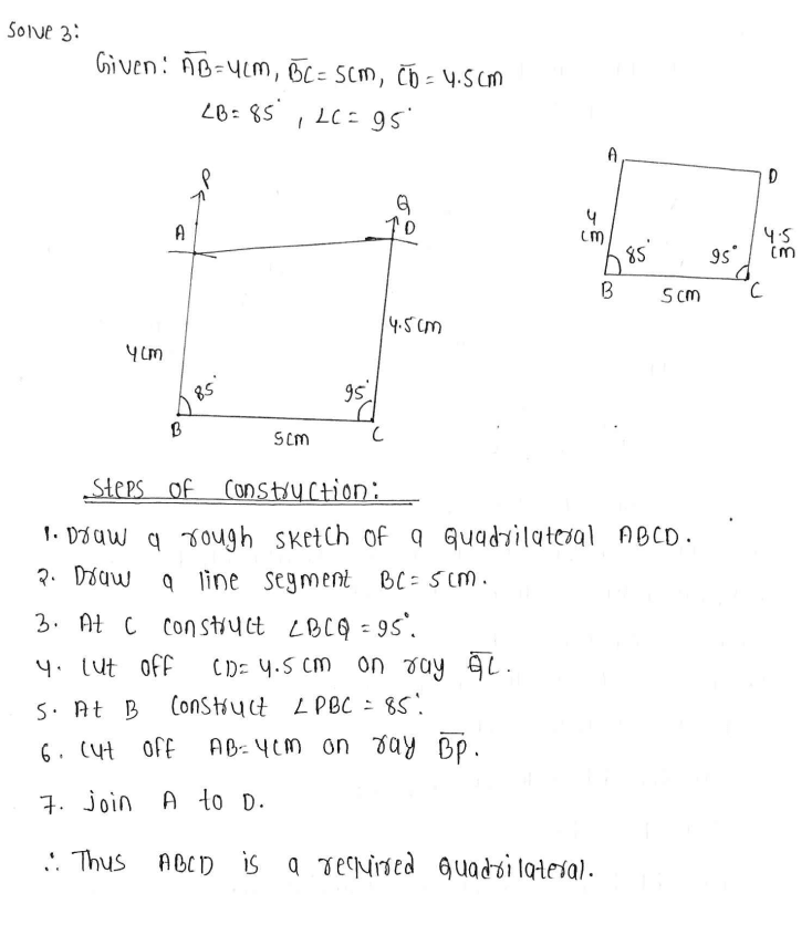 Chapter 12 | Construction Of Quadrilaterals | Class-8 DAV Secondary Mathematics