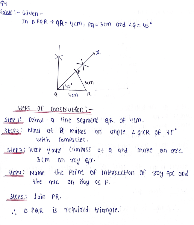 Chapter 10 | Construction of Triangles | Class-7 DAV Secondary Mathematics