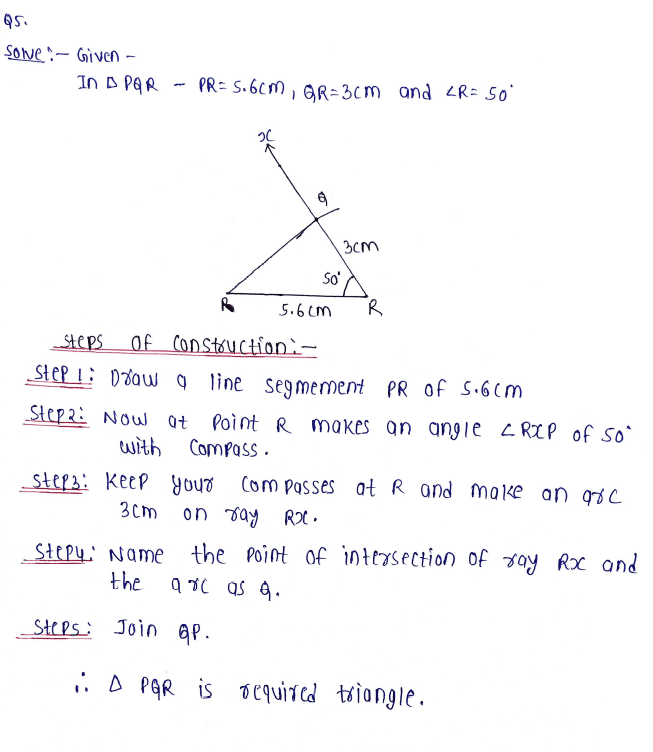 Chapter 10 | Construction of Triangles | Class-7 DAV Secondary Mathematics