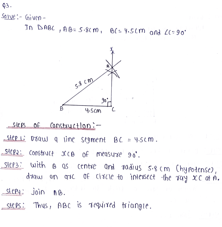Chapter 10 | Construction of Triangles | Class-7 DAV Secondary Mathematics