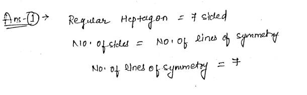 How many lines of symmetry will a regular heptagon (seven-sided polygon) have?