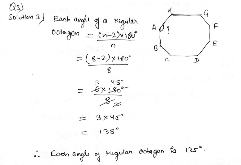 Find the measure of each angle of a regular octagon.