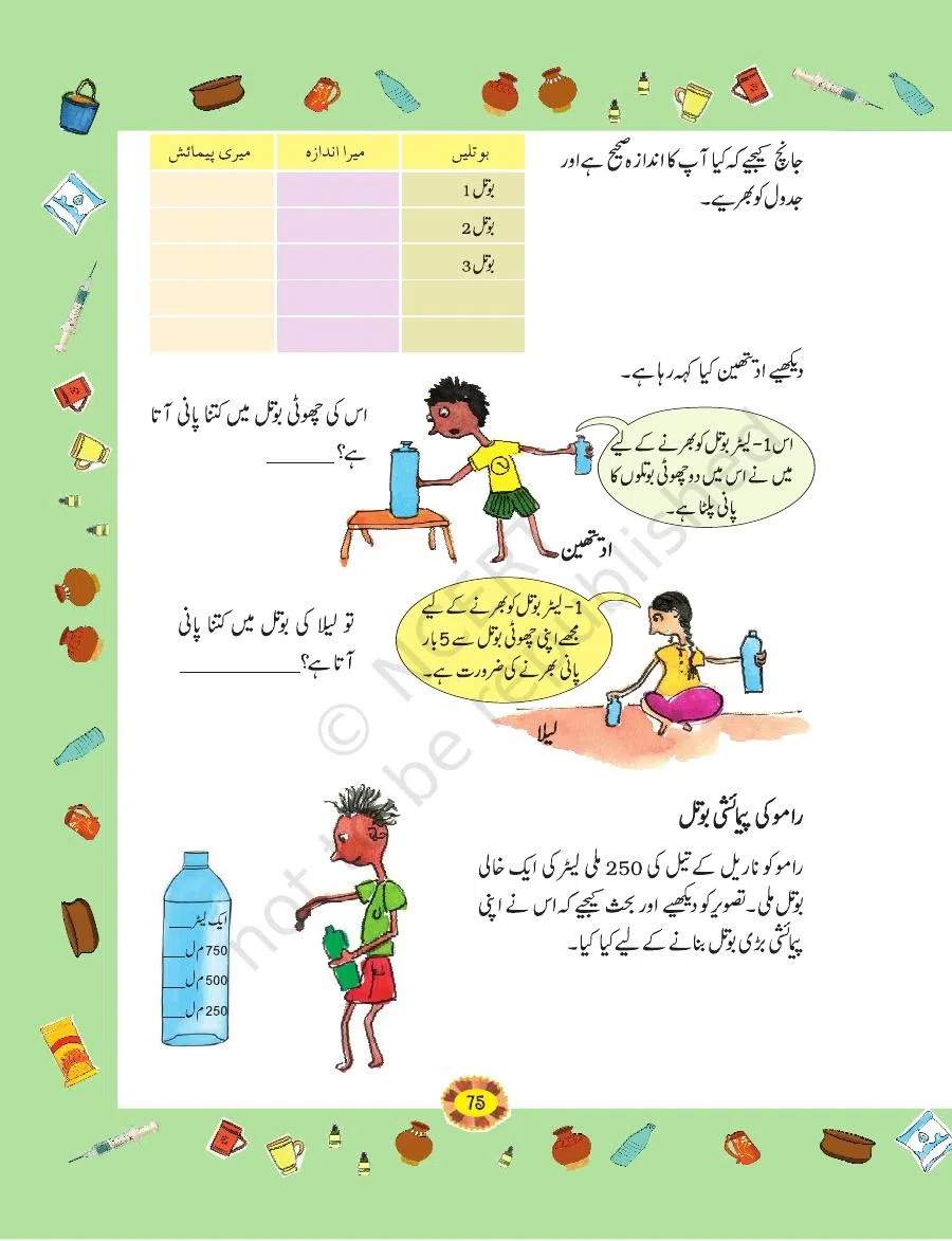 Class 4 Mathematics Riyazi Ka Jadu urdu Chapter 7