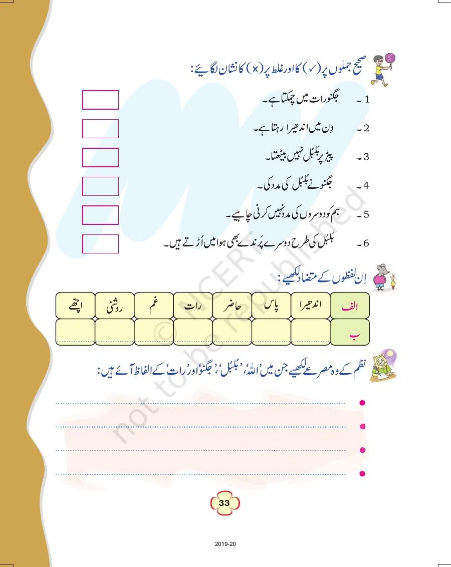 Class 4 Urdu Ibtedai Urdu Chapter 4