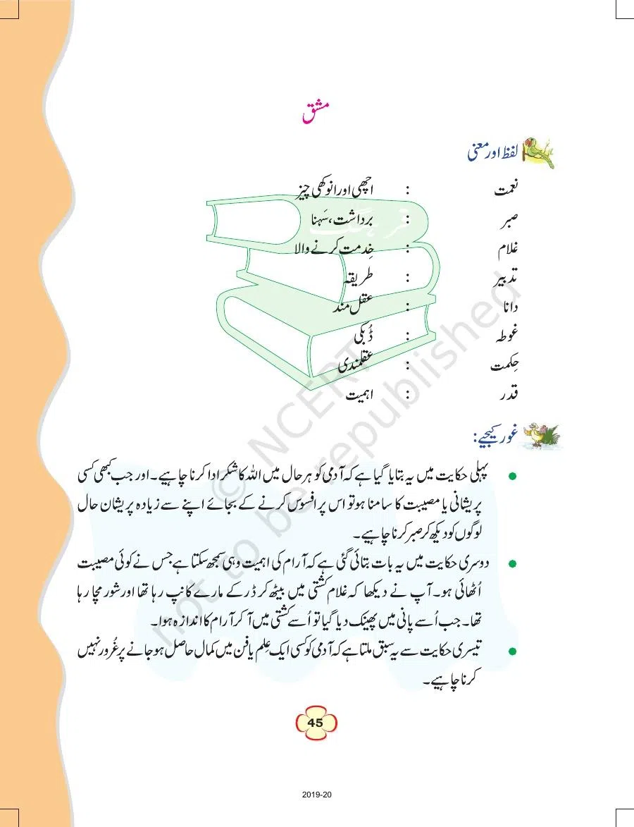 Class 4 Urdu Ibtedai Urdu Chapter 6