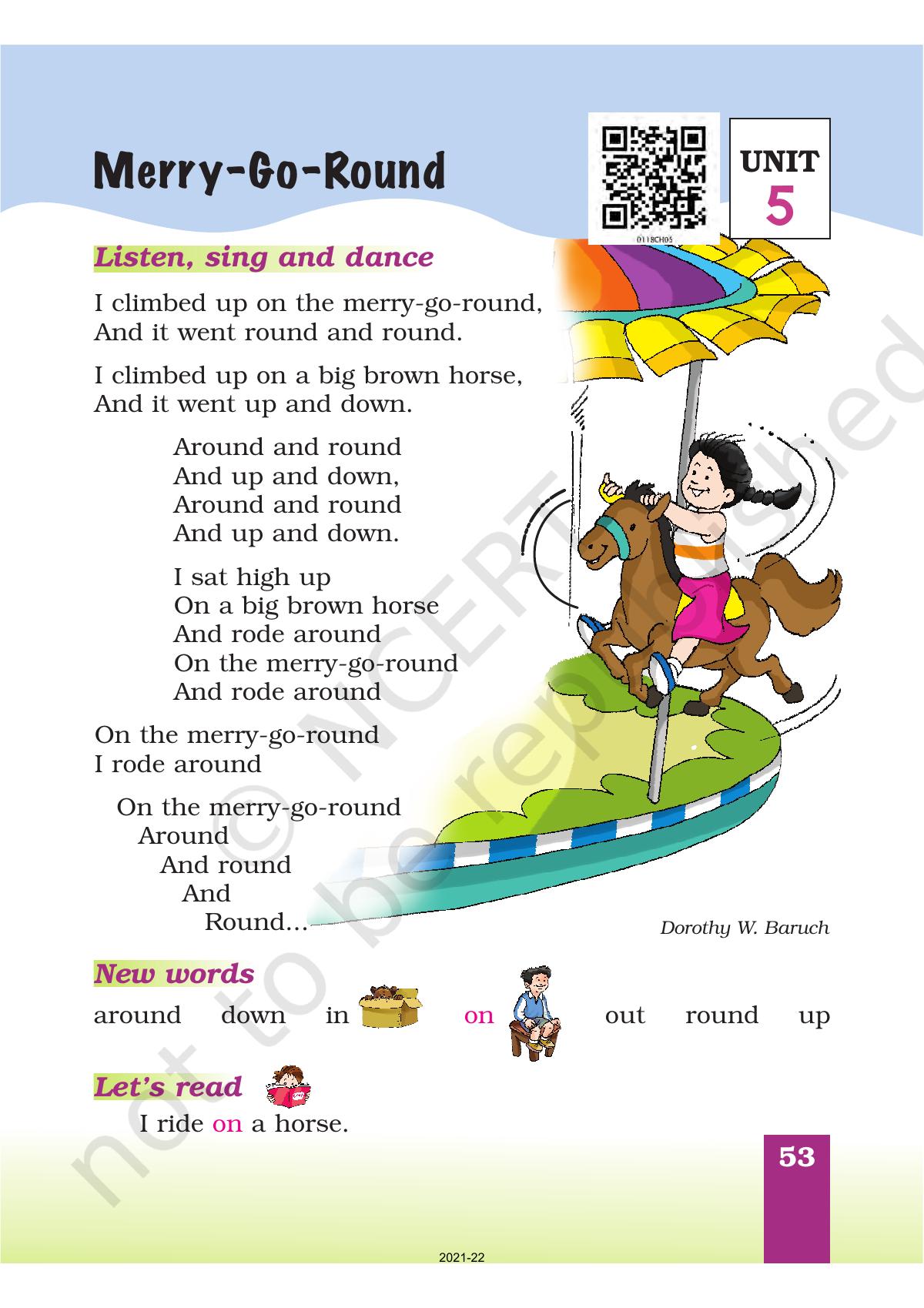 Class 1 English Marigold Chapter 5 A Merry-Go-Round