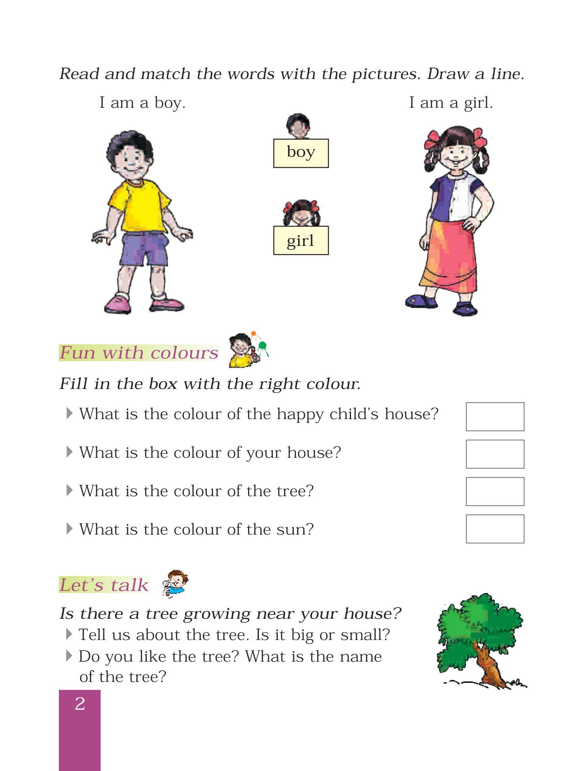 Class 1 English Marigold Chapter 1 A Happy Child
