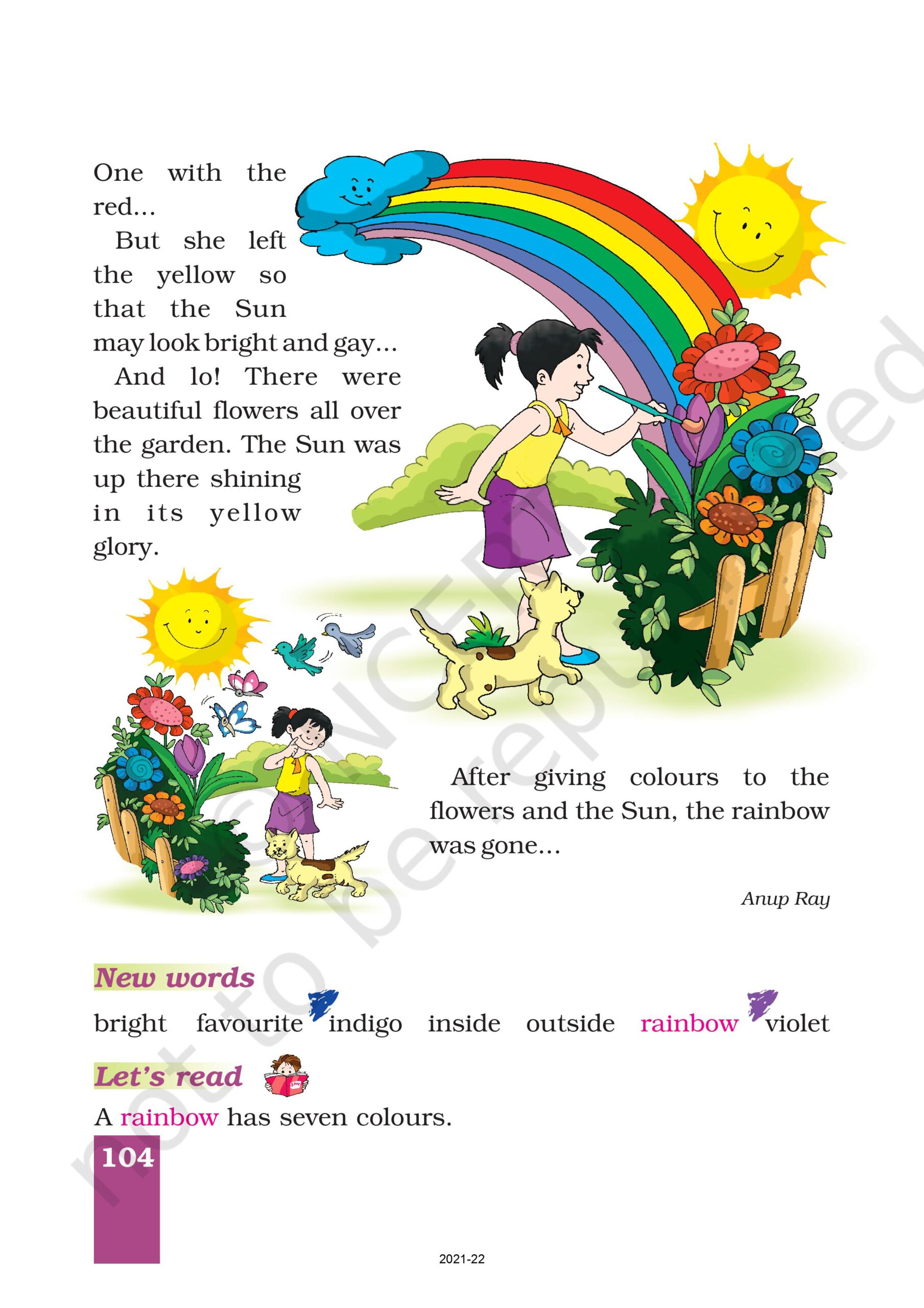Class 1 English Marigold Chapter 9 B Anandi's Rainbow