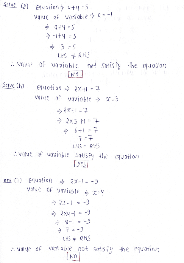 Chapter 7 | Linear Equations | Class-6 DAV Secondary Mathematics