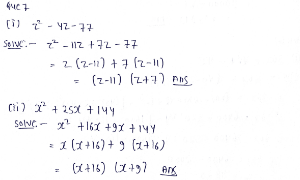 Chapter 7 | Algebraic Identities | Class-8 DAV Secondary Mathematics