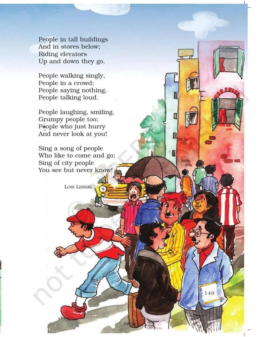 Class 5 English Marigold Chapter 9 Sing a Song of People