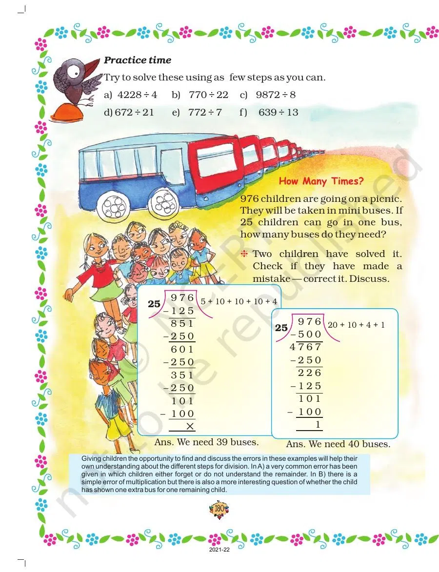 Class 5 Maths Chapter 13 Ways to Multiply and Divide