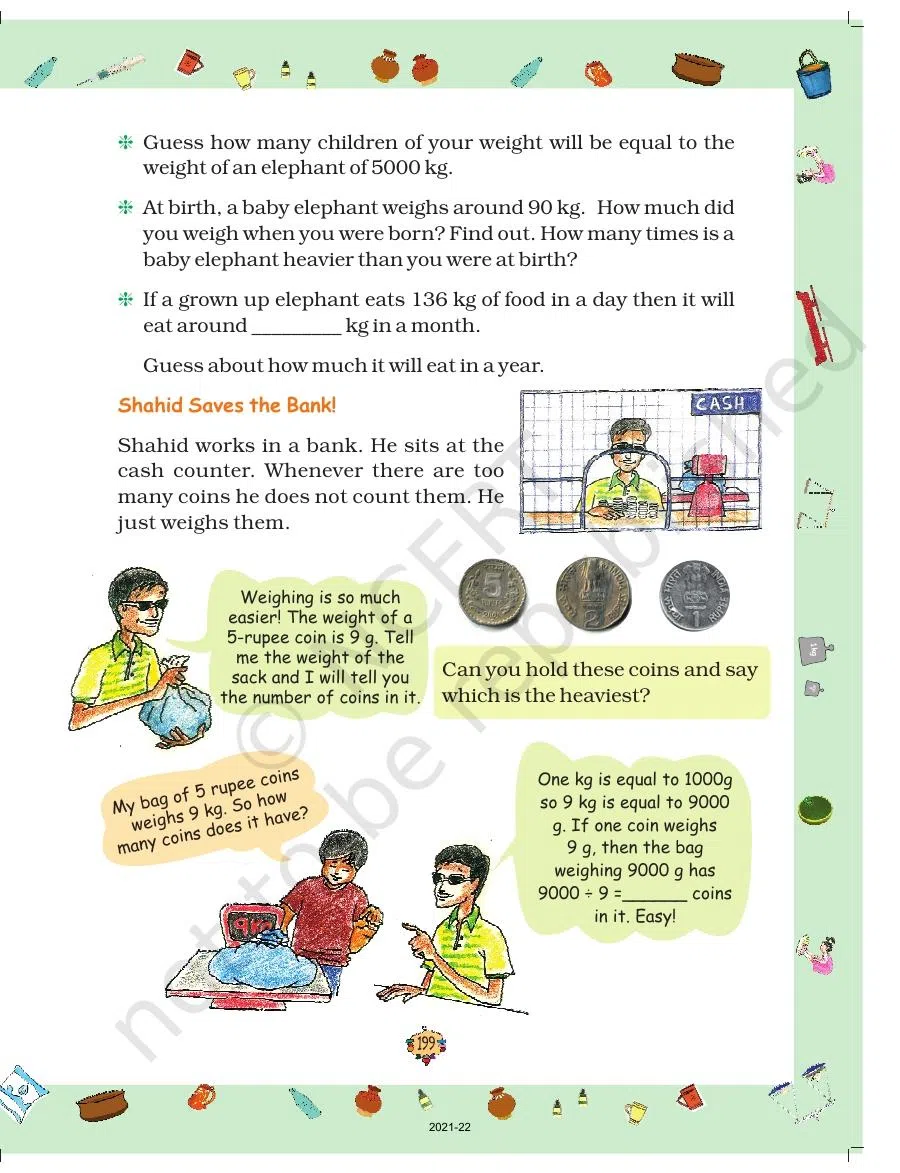 Class 5 Maths Chapter 14 How Big? How Heavy?