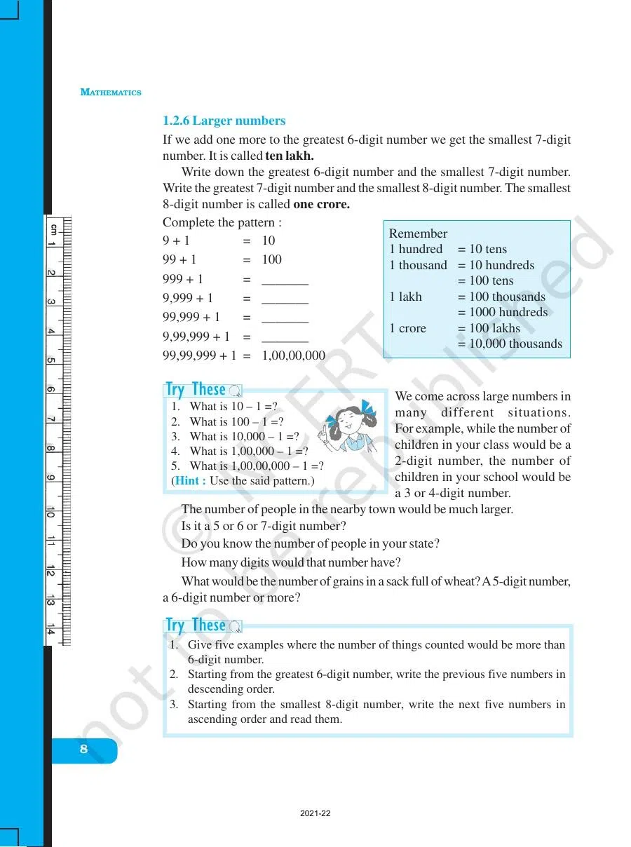 NCERT Class 6 Maths Chapter 1