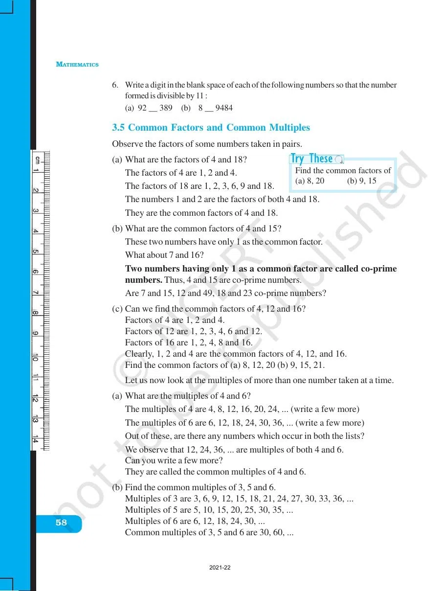 Class 6 Maths Chapter 3
