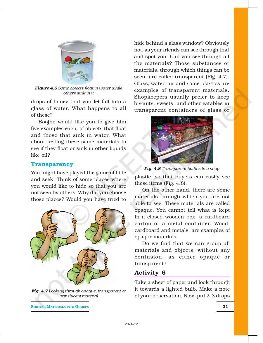 Class 6 Science Chapter 4