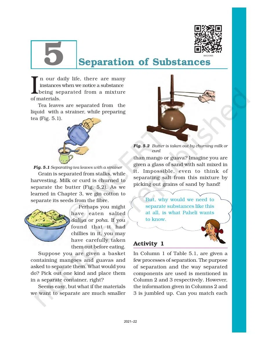 Class 6 Science Chapter 5