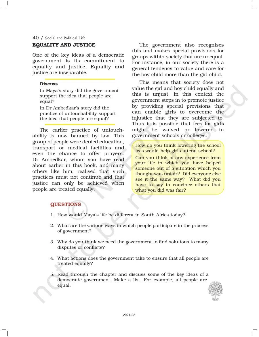 Class 6 SST Social And Political Life Chapter 4