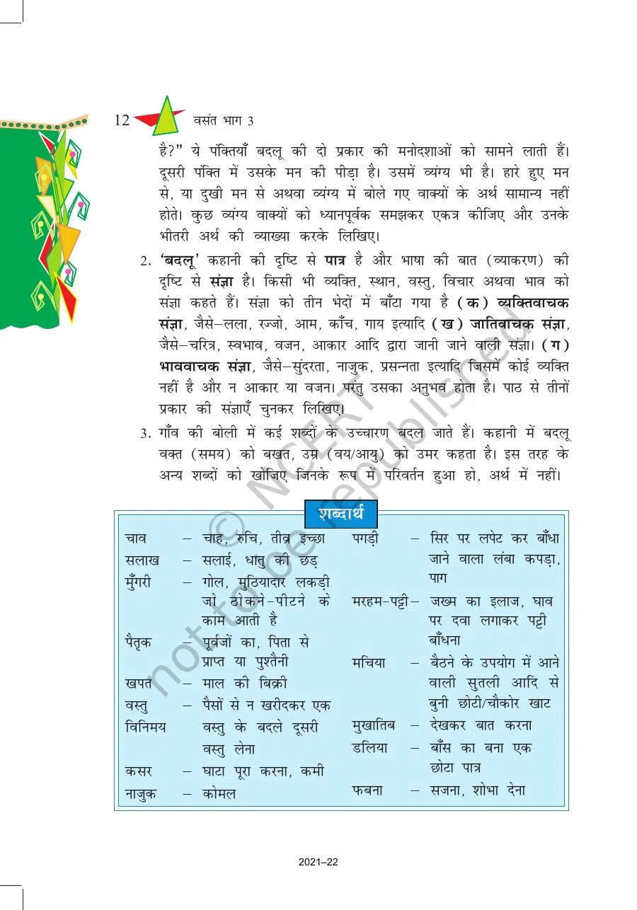 Class 8 Hindi Vasant Chapter 2