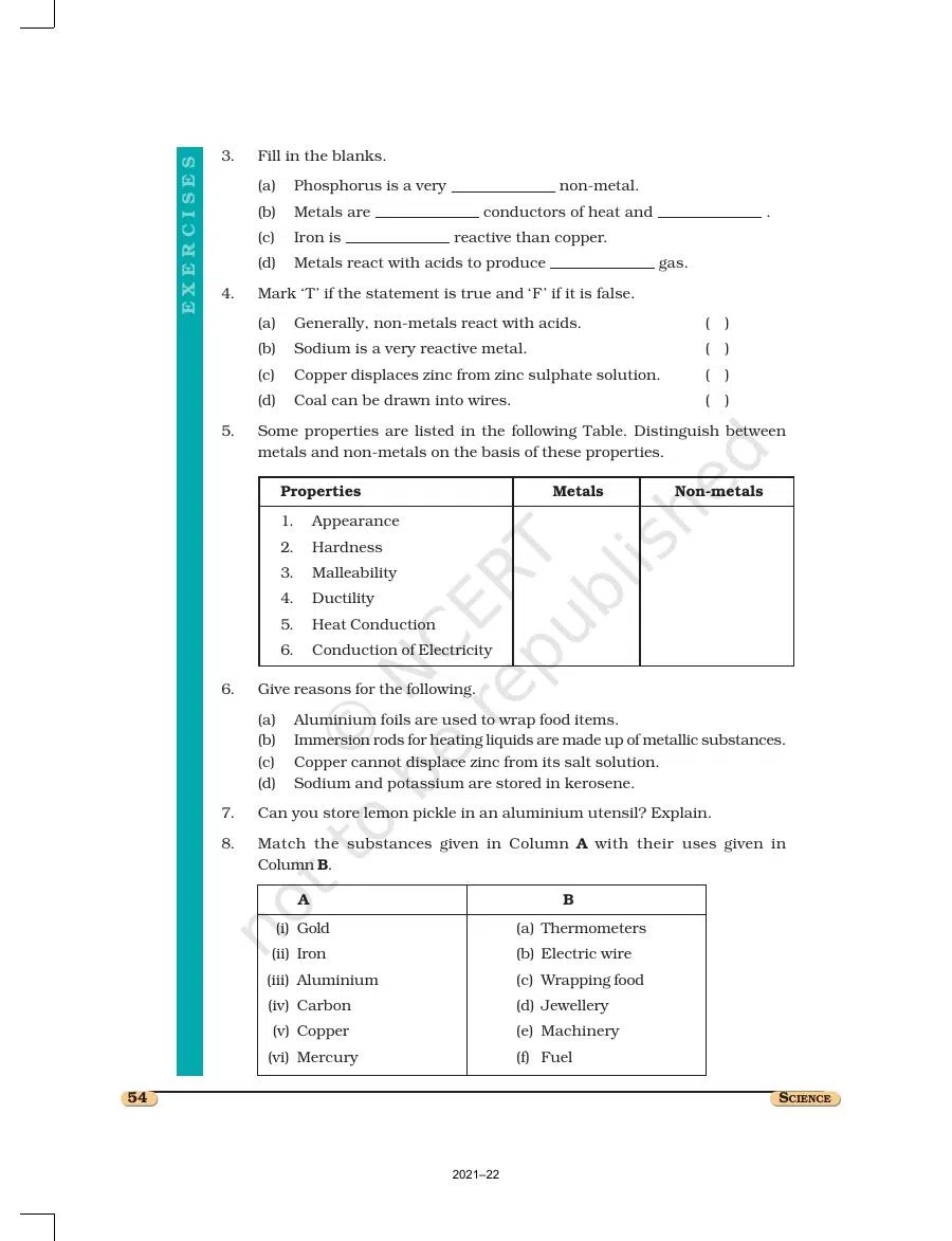 Class 8 Science Chapter 4