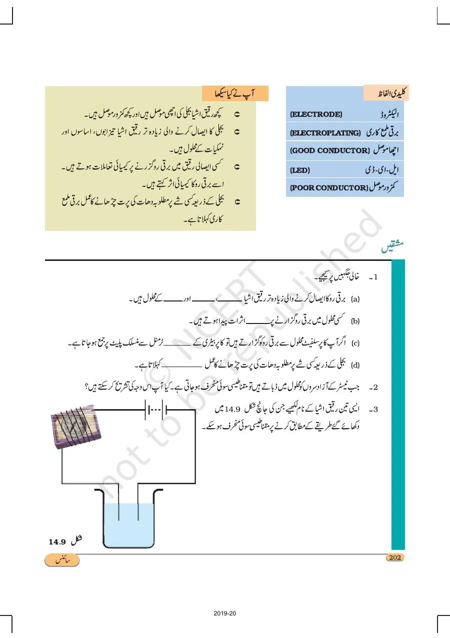 Class 8 Science in Urdu Medium Chapter 14