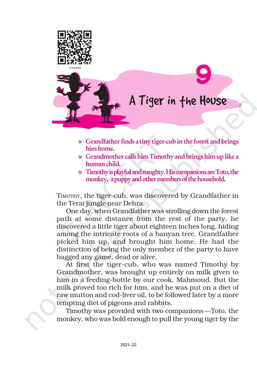 Class 7 English An Alien Hand A Tiger In The House Chapter 9