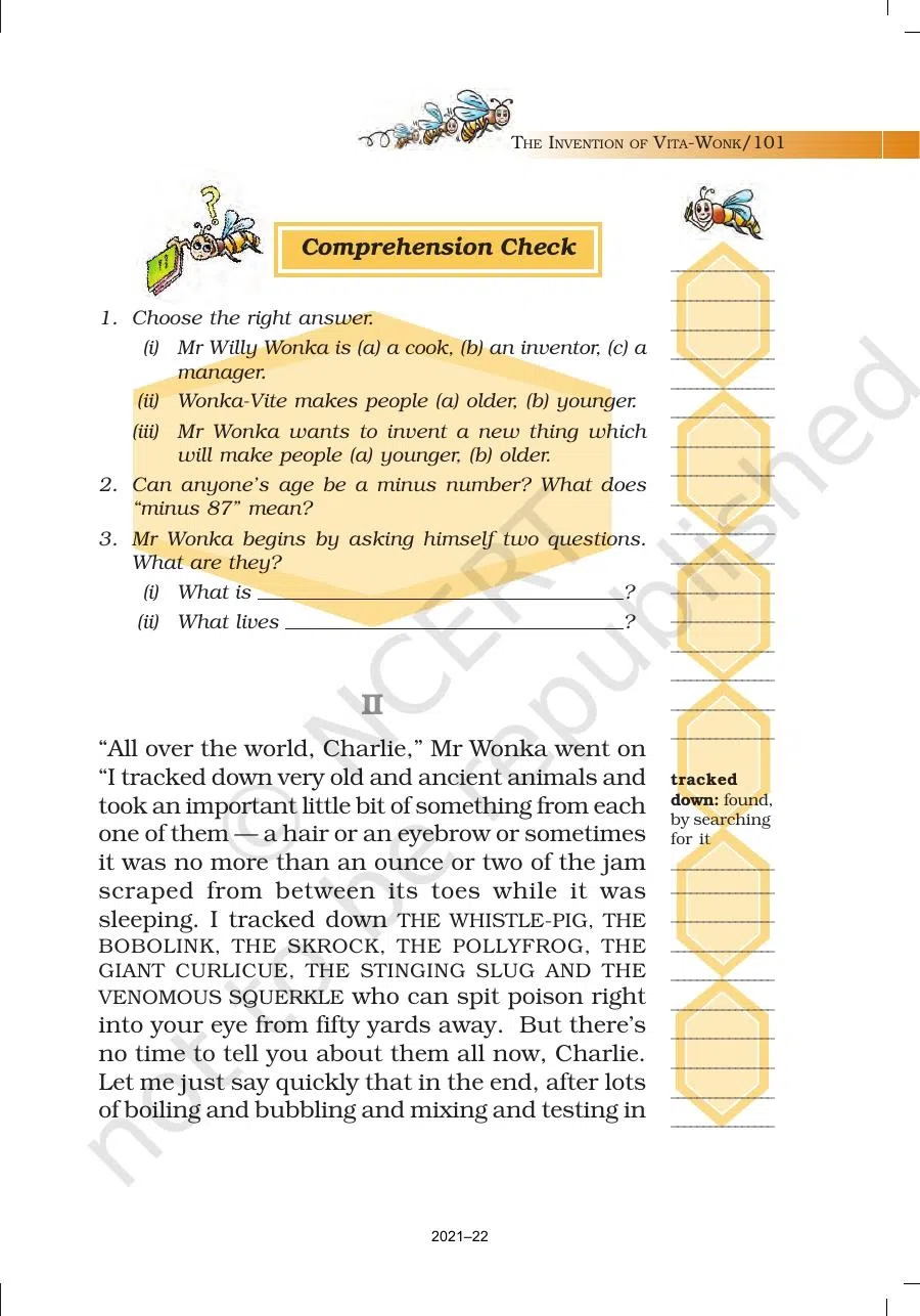 Class 7 English Honeycomb The Invention of Vita – Wonk Chapter 7