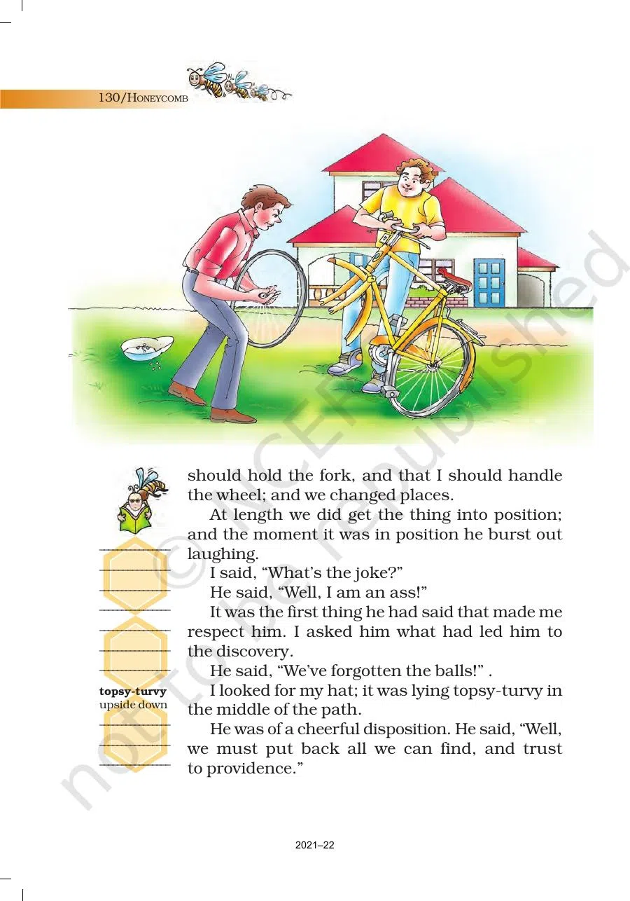 Class 7 English Honeycomb A Bicycle in Good Repair Chapter 9