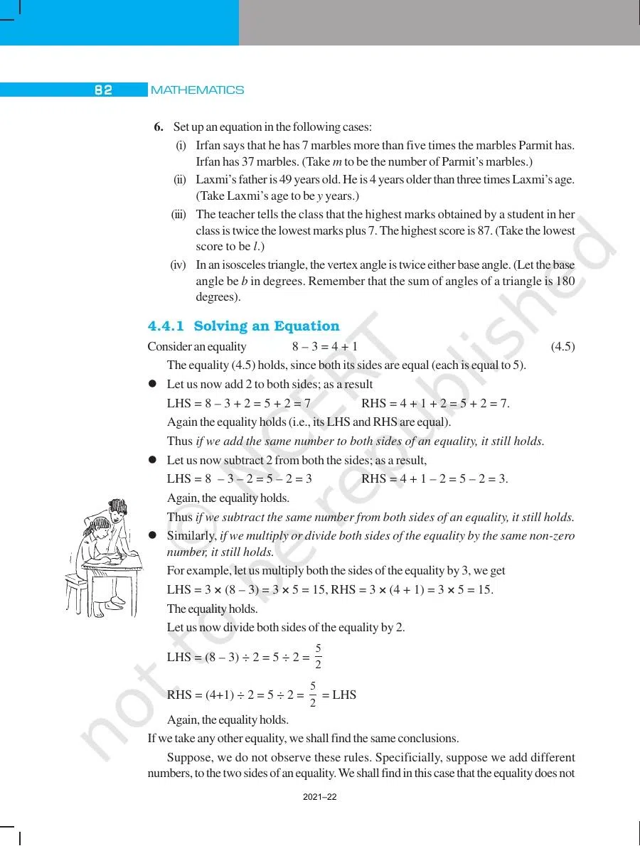 Class 7 Maths Simple Equations Chapter 4