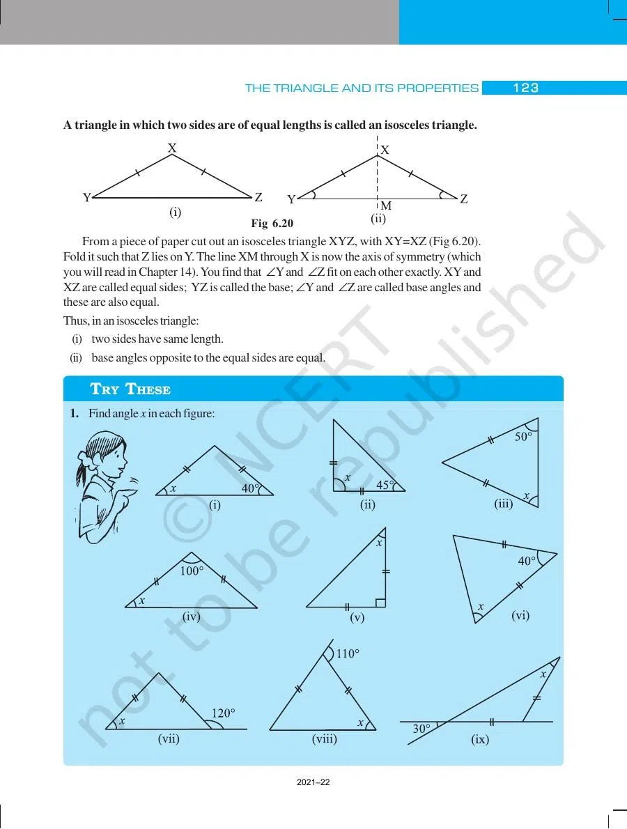 Class 7 Maths The Triangles and its Properties Chapter 6
