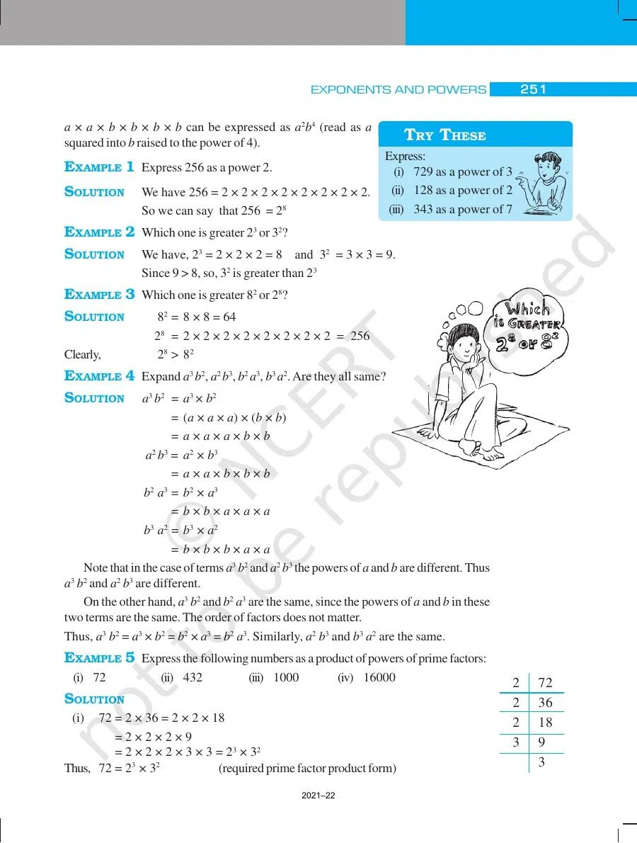 Class 7 Maths Exponents and Powers Chapter 13