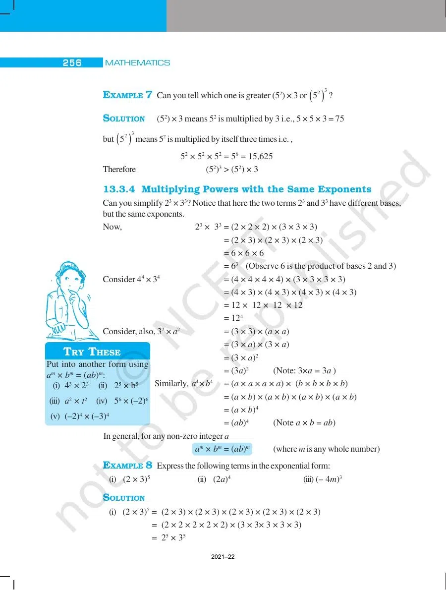 Class 7 Maths Exponents and Powers Chapter 13